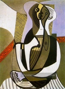 Pablo Picasso œuvres - Femme Sitting 1927 cubist Pablo Picasso